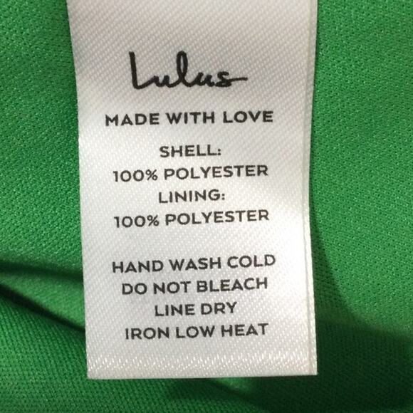 LULU'S L Green VNeck Enchanting Appearance Side Slit Lace-Up Maxi Dress NEW B109 - Picture 10 of 10